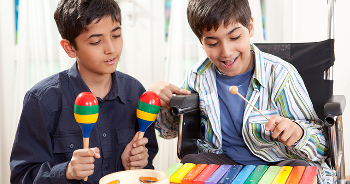 children playing with musical instruments