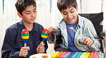 children playing with musical instruments