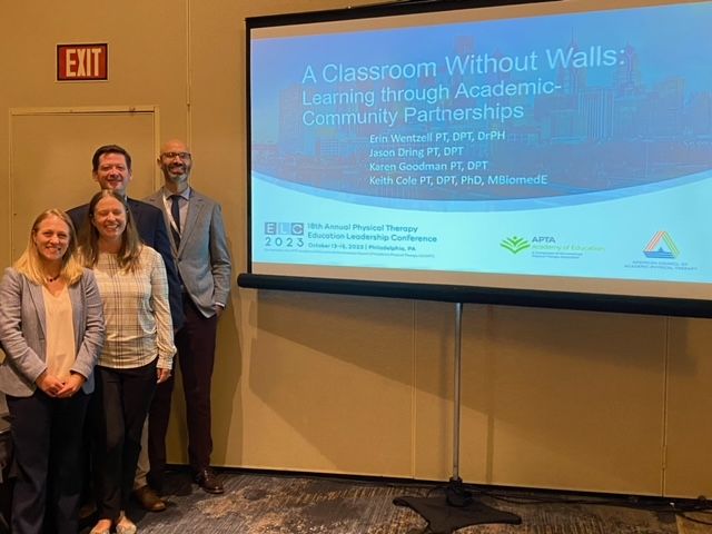 Faculty Goodman, Wentzell, Cole and Dring presenting at ELC