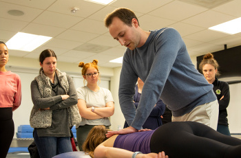 People practicing massaging 