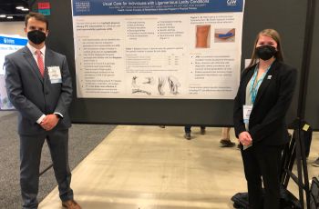 DPT students with their poster