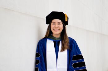 Megan Tan DPT'22 in regalia