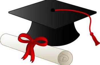 Graduation cap and diploma